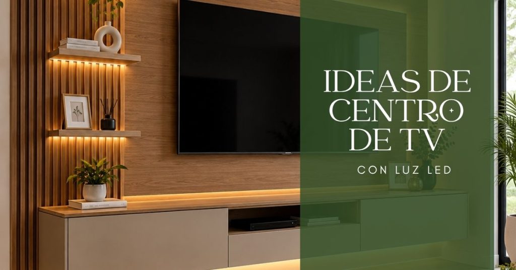 centro de tv con luz led.